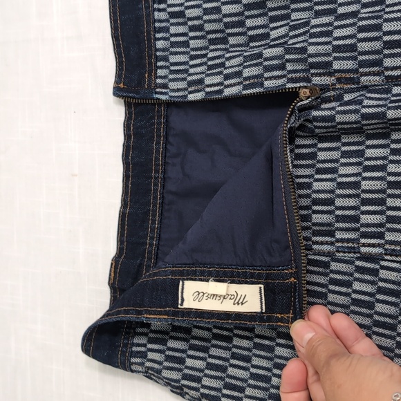 Madewell denim skirt, mini, pockets zipper design, women's 26 - Picture 7 of 12